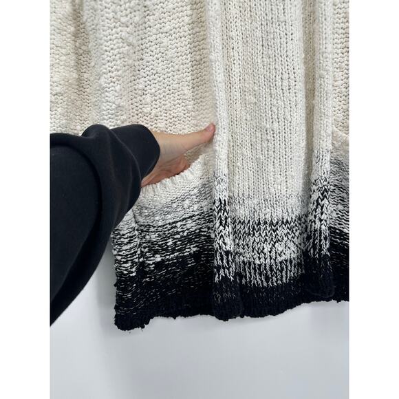 Anthropologie Akemi + Kin White/Black Cable Knit Duster - Picture 7 of 10